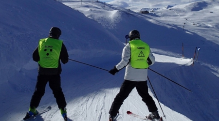 Wintersport met een visuele beperking